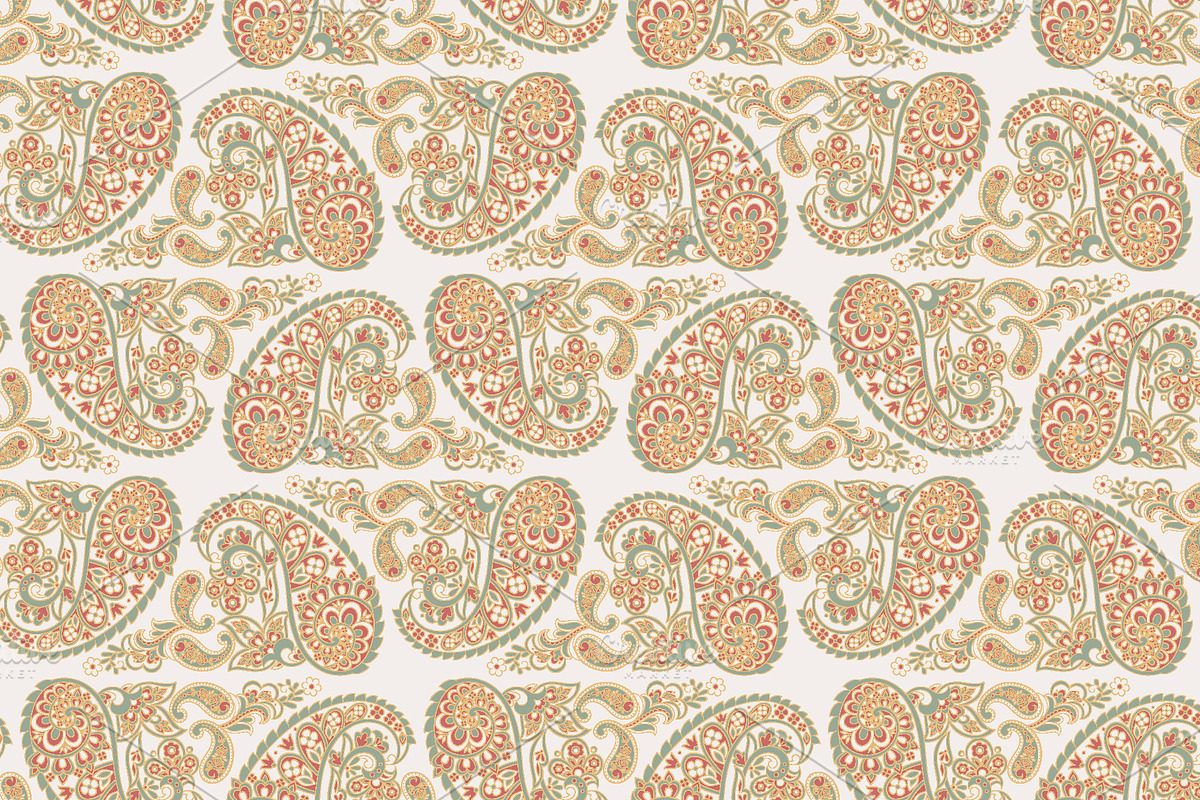 3 Asian paisley seamless patterns, a Pattern Graphic by antalogiya (Photo 4 of 4)