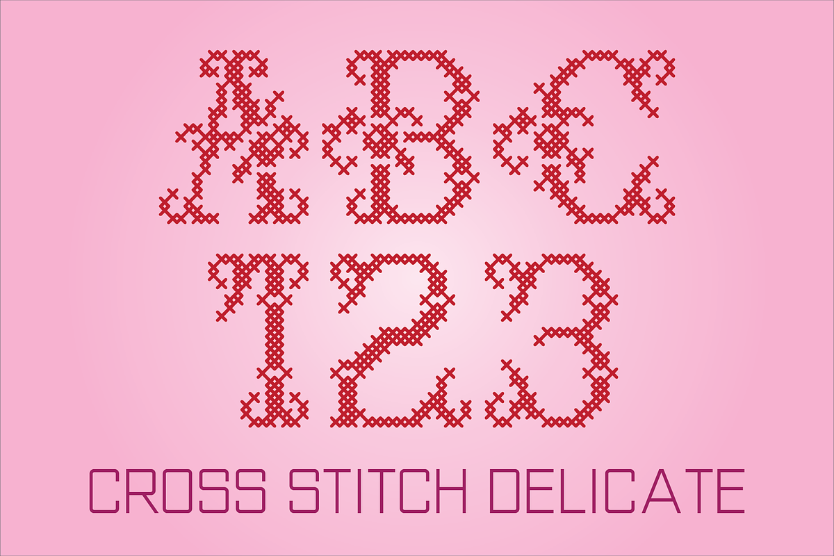 Cross Stitch Display Font Bundle, a Font by GG Design (Photo 19 of 23)