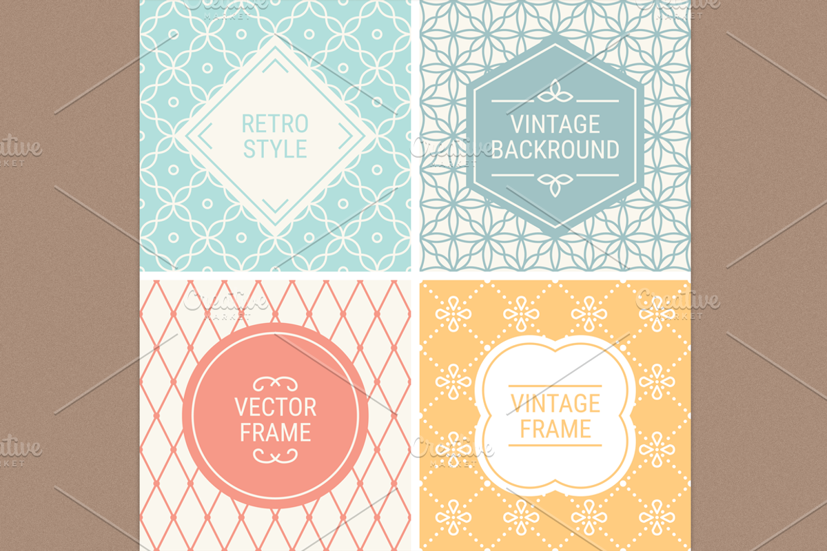 Mono line frames and patterns, a Pattern Graphic by miumiu