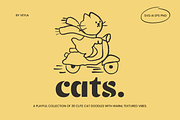 CATS: Naive Vector Cat Illustrations, an Animal Illustration by Veyla (Thumbnail 1 of 11)