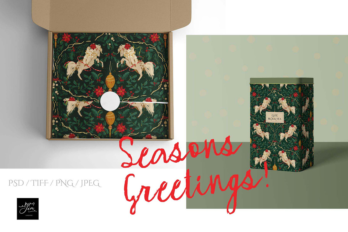 Luxury Christmas Pattern, a Pattern Graphic by PaperJamLab (Photo 10 of 11)