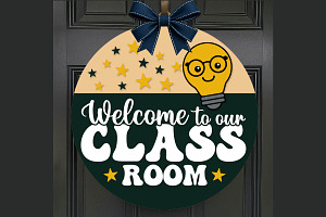 Welcome To Our Classroom Sign Svg, an Object Graphic by Digi_Design_World