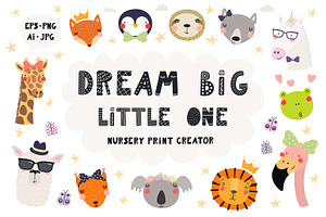 Cute Baby Animals Nursery Creator