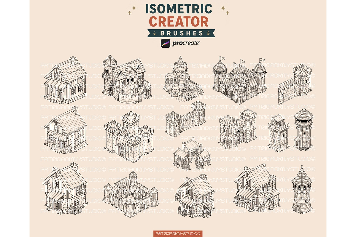 Procreate Medieval Map Creator brush, a Brush Add-On by PDknyStudio (Photo 3 of 5)