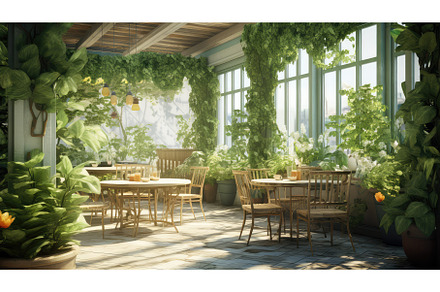 house green frame sunlight cozy ai, an Architecture Photo by pikepicture