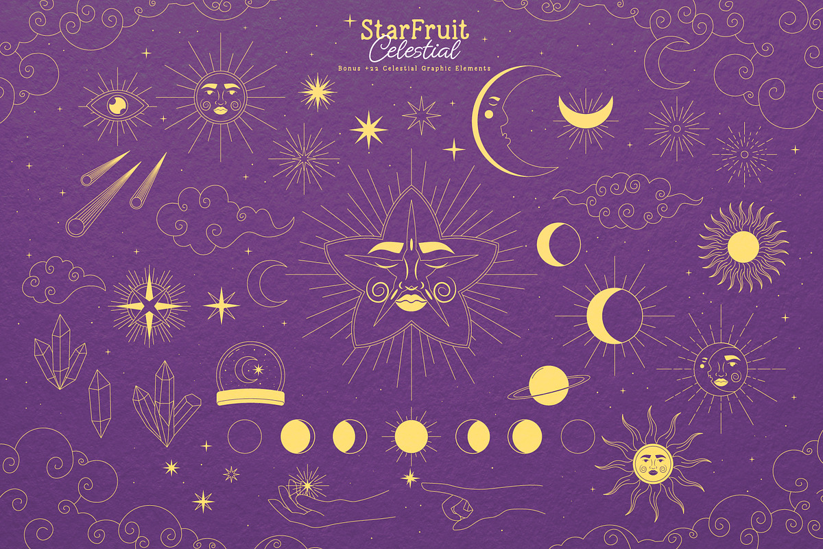 Starfruit Celestial Font Duo, a Serif Font by LTNG STUDIO (Photo 7 of 7)