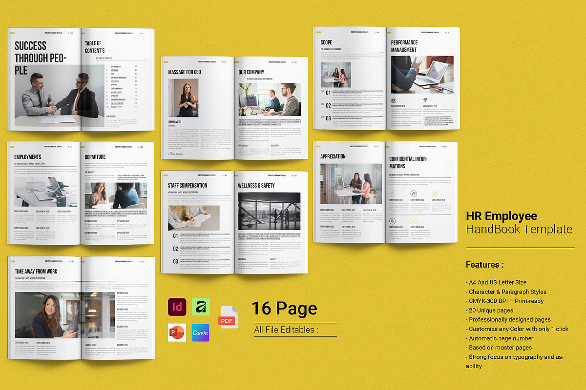 Employee Hand-Book || Canva Template, a Brochure Template by GoldenGrid Studio (Photo 11 of 11)