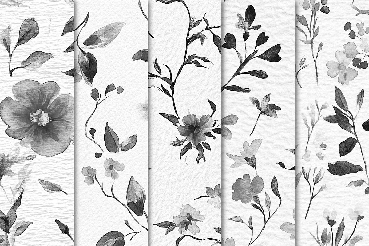 Wildflower Bliss Patterns Set 08, a Pattern Graphic by Maishop (Photo 3 of 3)
