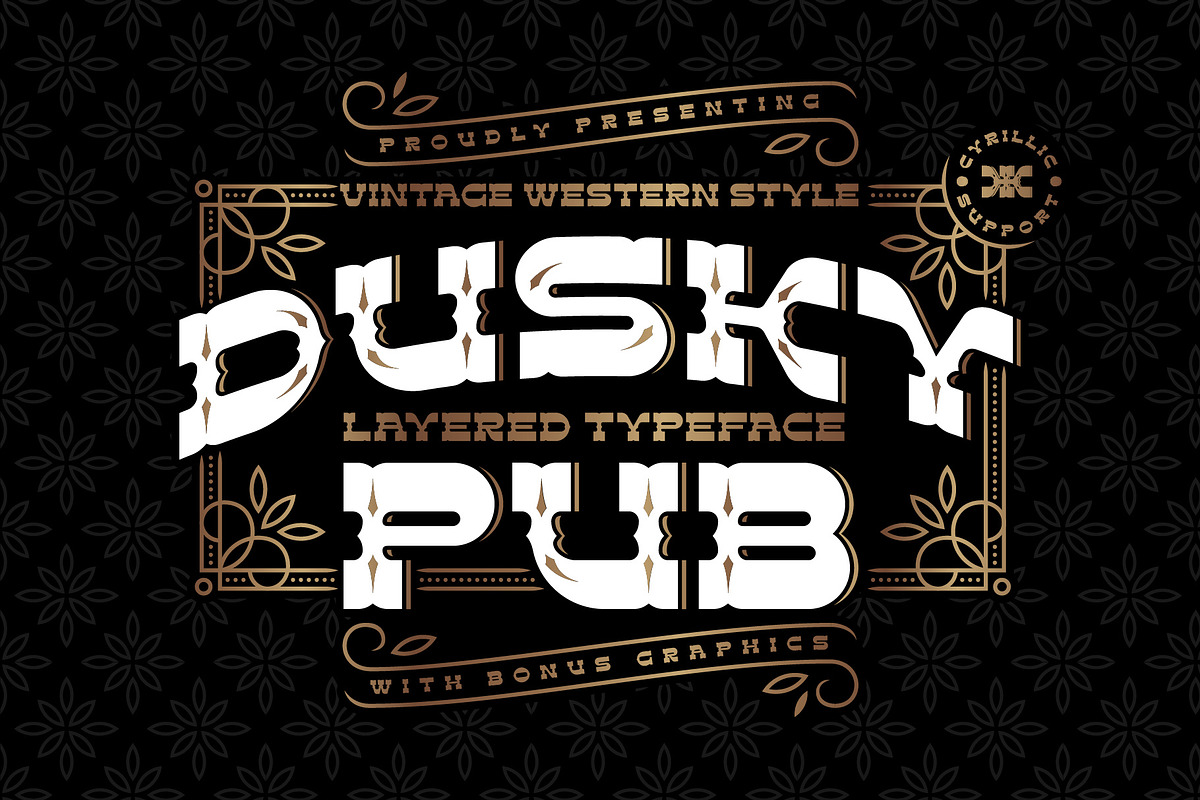 Dusky Pub - Font, Mockup, Label!, a Slab Serif Font by Gleb Guralnyk (Photo 6 of 7)