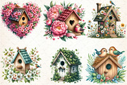 Spring Bird House ClipArt's, an Illustration by DreamCafeArt (Thumbnail 3 of 5)