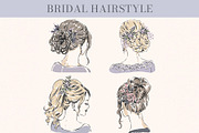 Elegant Bridal Hairstyle Set, a Person Illustration by Elena Naumchenkova (Thumbnail 2 of 3)