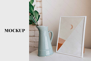 A4 Frame Mockup on a table