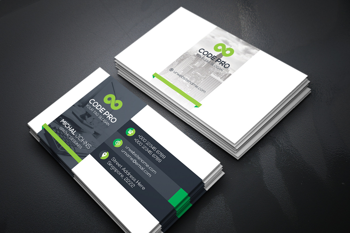 Business Cards 2 in 1, a Business Card Template by Genereux Art (Photo 5 of 8)