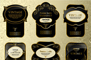 Retro black gold labels set 1, a Decorative Illustration by Merfin (Thumbnail 7 of 10)