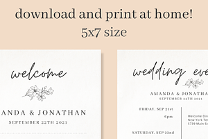 Minimal Wedding Invite Set