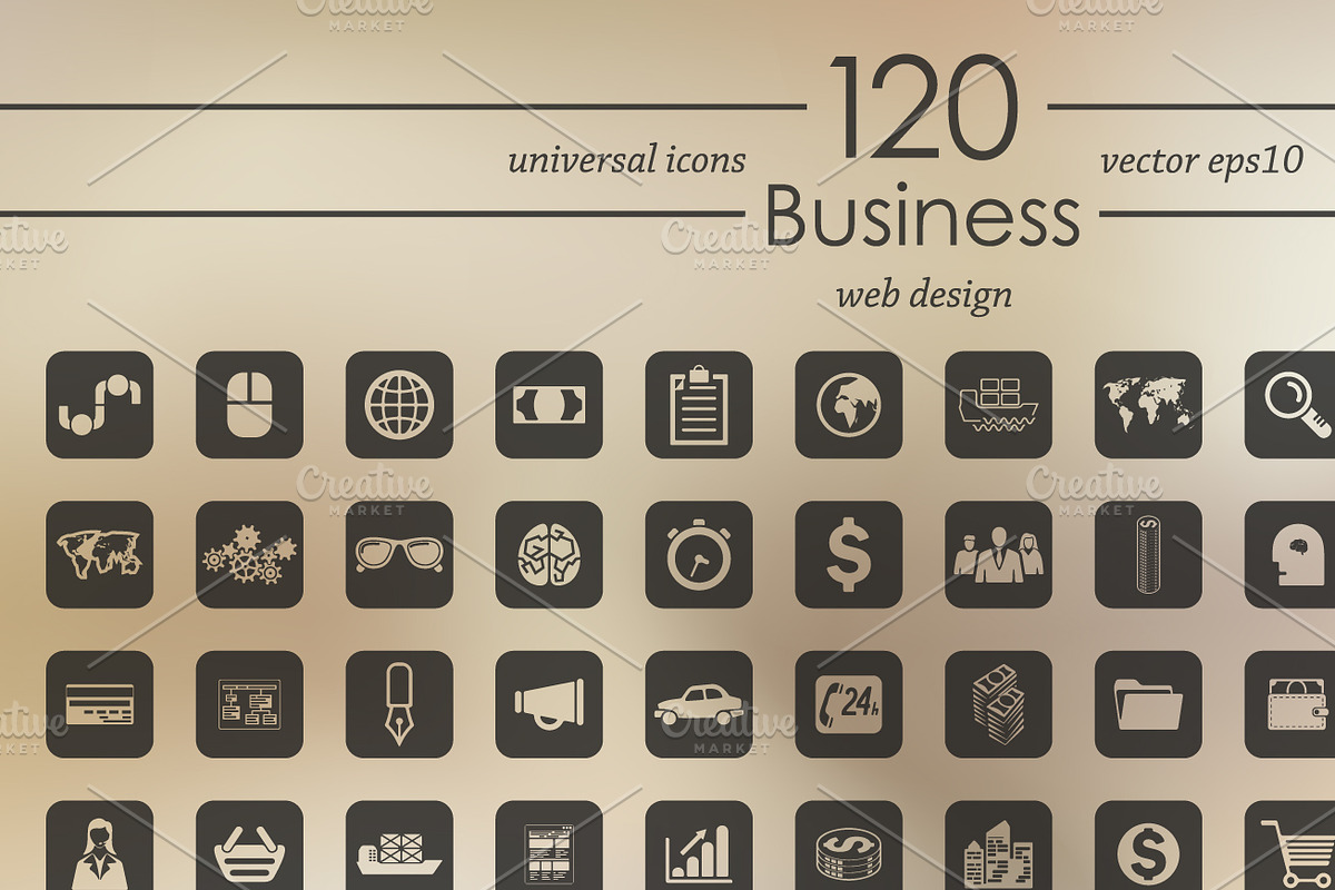 120 business icons, an Icon by Palau (Photo 2 of 5)