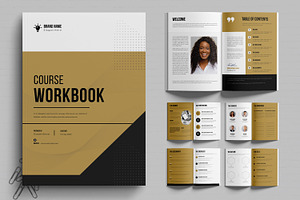 Course Workbook Design Layout, a Stationery Template by MightyDesign