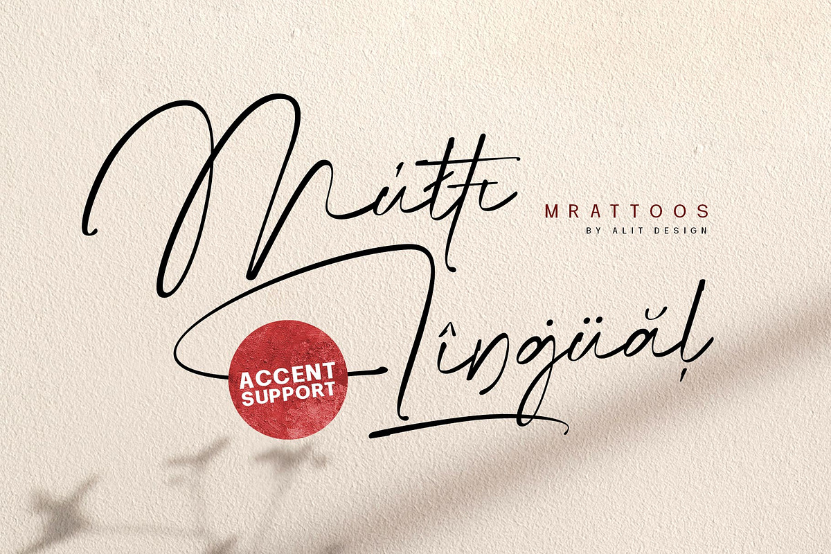 Mrattoos Signature Script Font, a Script Font by alit design (Photo 11 of 15)
