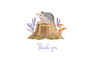 Watercolor Woodland Animals, an Animal Illustration by ArtGiftsStudio (Thumbnail 5 of 5)