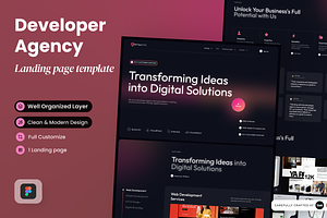 Developer Agency Landing Page, a Landing Page Template by SLAB! Design
