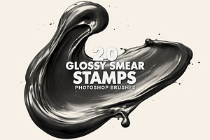 Glossy Smear Photoshop Brushes