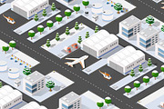 Seamless pattern Isometric 3D city, a Technology Illustration by AlexZeL (Thumbnail 2 of 5)