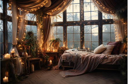 Unique Boho winter room tent, a Holiday Photo by Ylivdesign