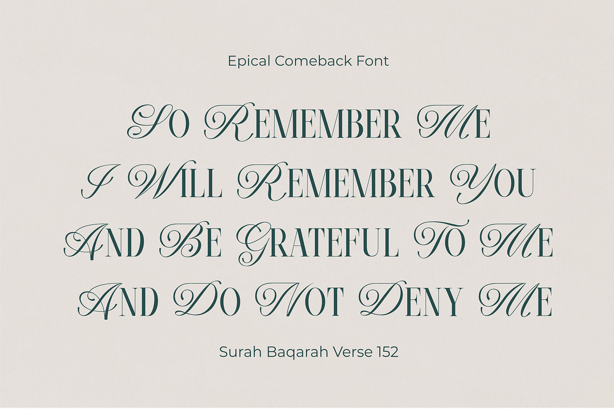 Epical Comeback Font, a Serif Font by zeenesia (Photo 11 of 20)