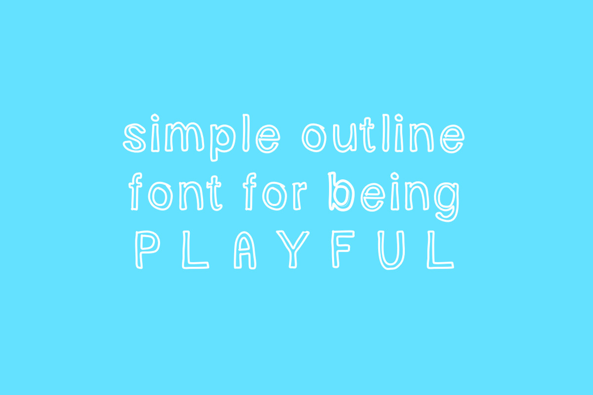 Upside Handwritten Outline Font preview 4
