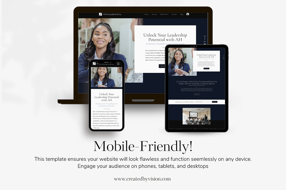 WIX Website Template for Consultants, a Wix Template by CreatedbyVision LLC (Photo 5 of 10)