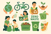 Eco Friendly Doodle Set, a Person Illustration by ananastya (Thumbnail 4 of 7)