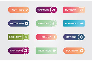 Big set of button for website design, an Object Illustration by Vector Creator
