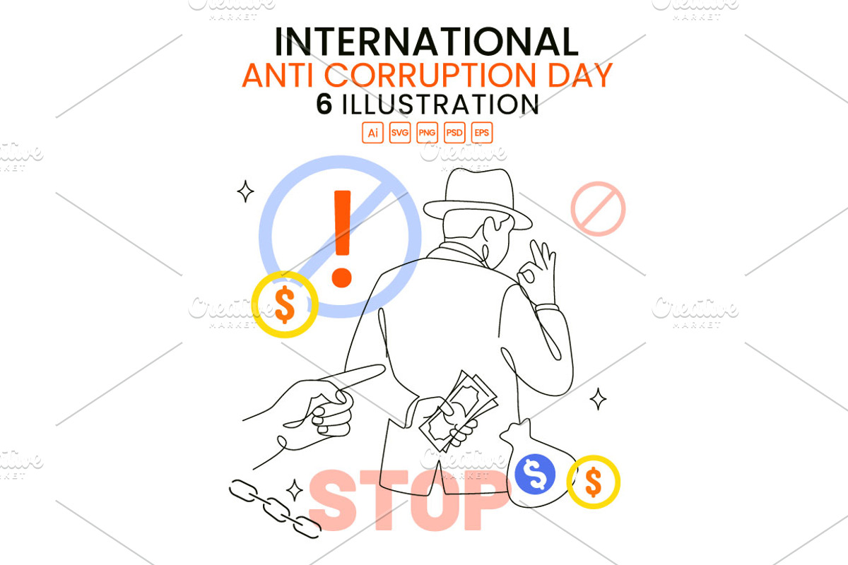 6 International Anti Corruption Day, a Person Illustration by denayunebgt (Photo 1 of 3)