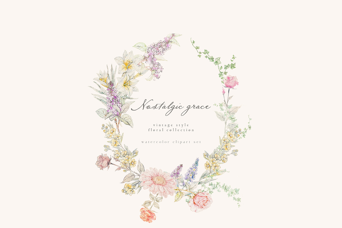 Vintage Floral Bundle, an Object Illustration by studioequinox (Photo 59 of 65)
