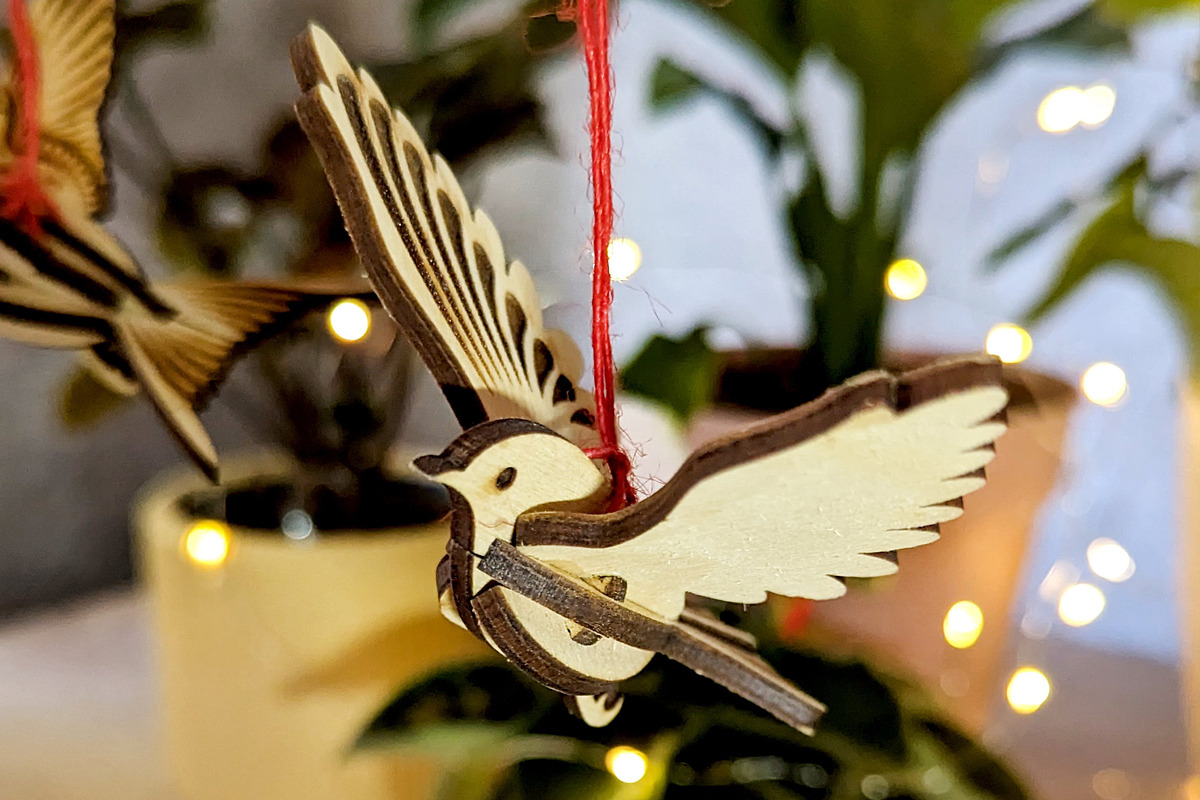 Set of 5 Bird Ornaments - Laser Cut, an Object Graphic by VectorPainter (Photo 3 of 21)