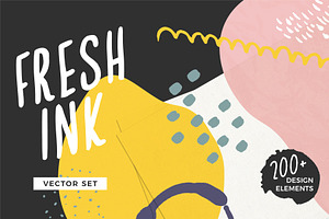 Fresh Ink Vector Design Set