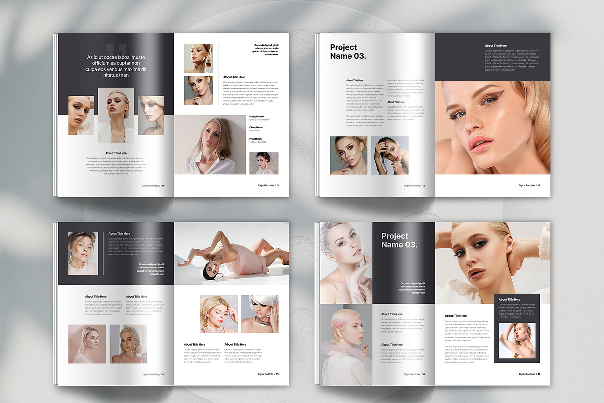 Fashion Minimal Portfolio Template, a Brochure Template by Spark_Creative (Photo 13 of 14)