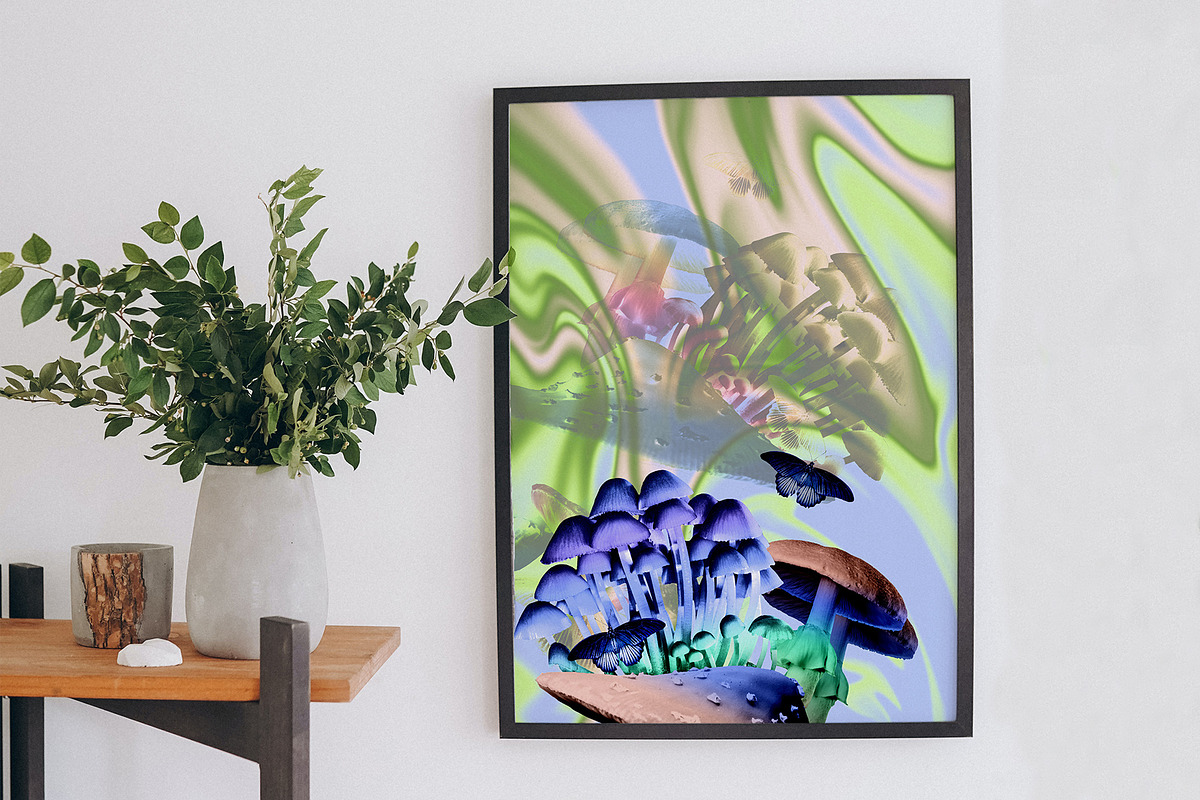 Holo Lilac Mushroomland Collage, an Object Graphic by Catch the Dream Art (Photo 4 of 16)