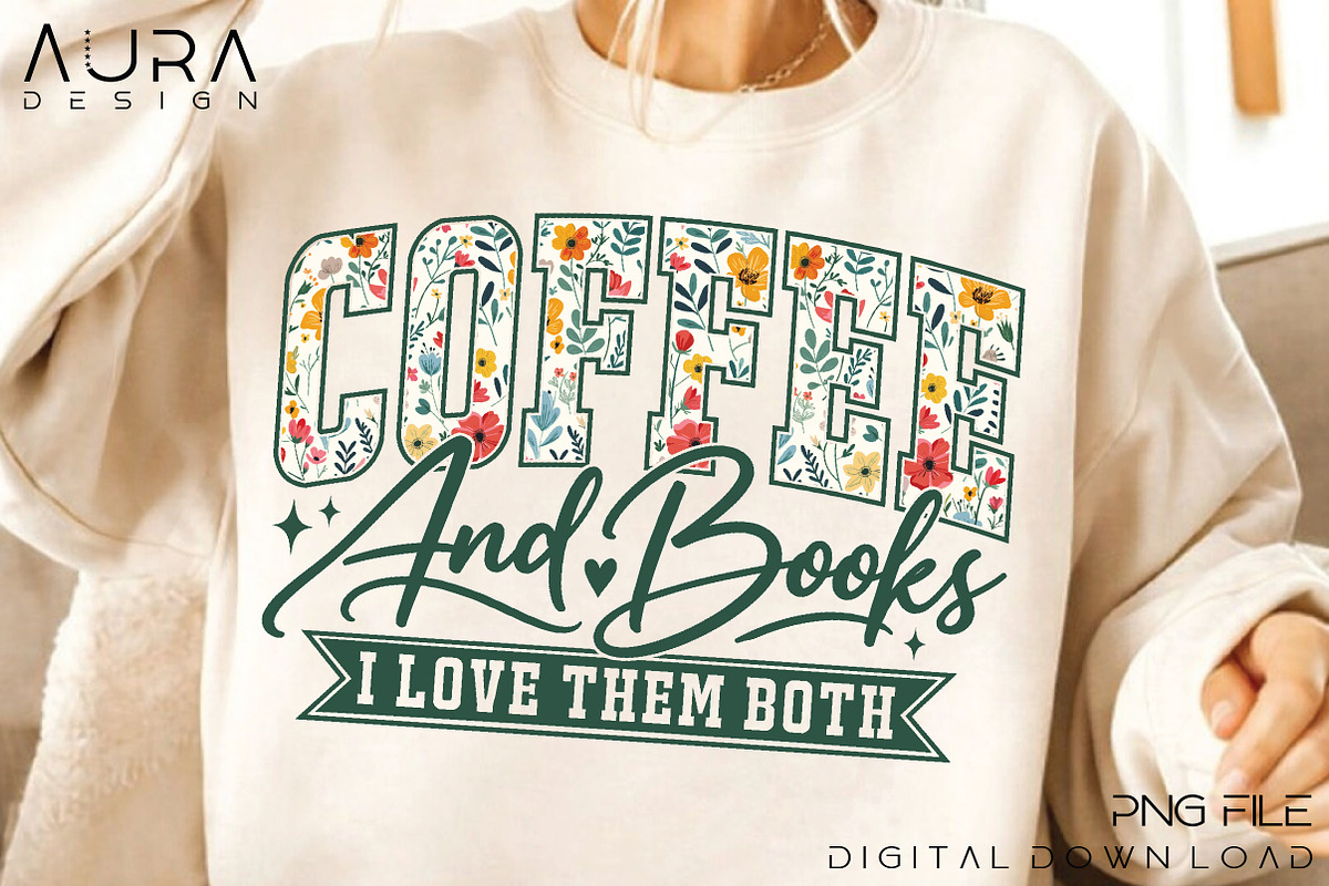 Coffee Books I Love Them Both – PNG, an Object Graphic by Aura Typeface (Photo 5 of 6)