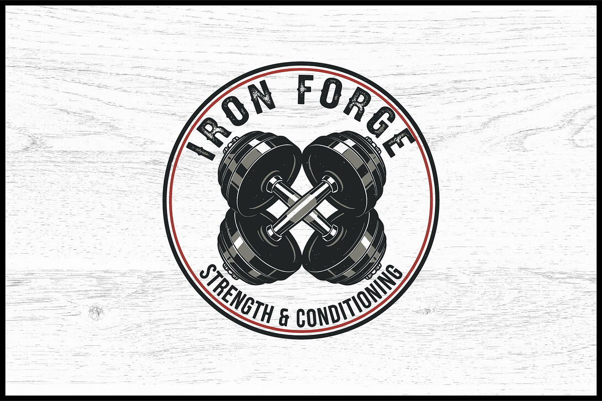 10 Power Gym Logo Badge Bundle, a Sport Illustration by Artivon (Photo 9 of 10)