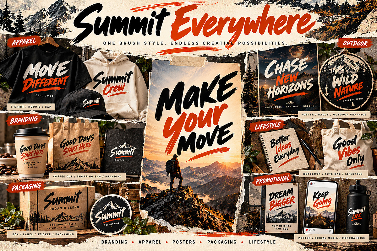 Summit Brush, a Script Font by Wow Magic (Photo 2 of 5)