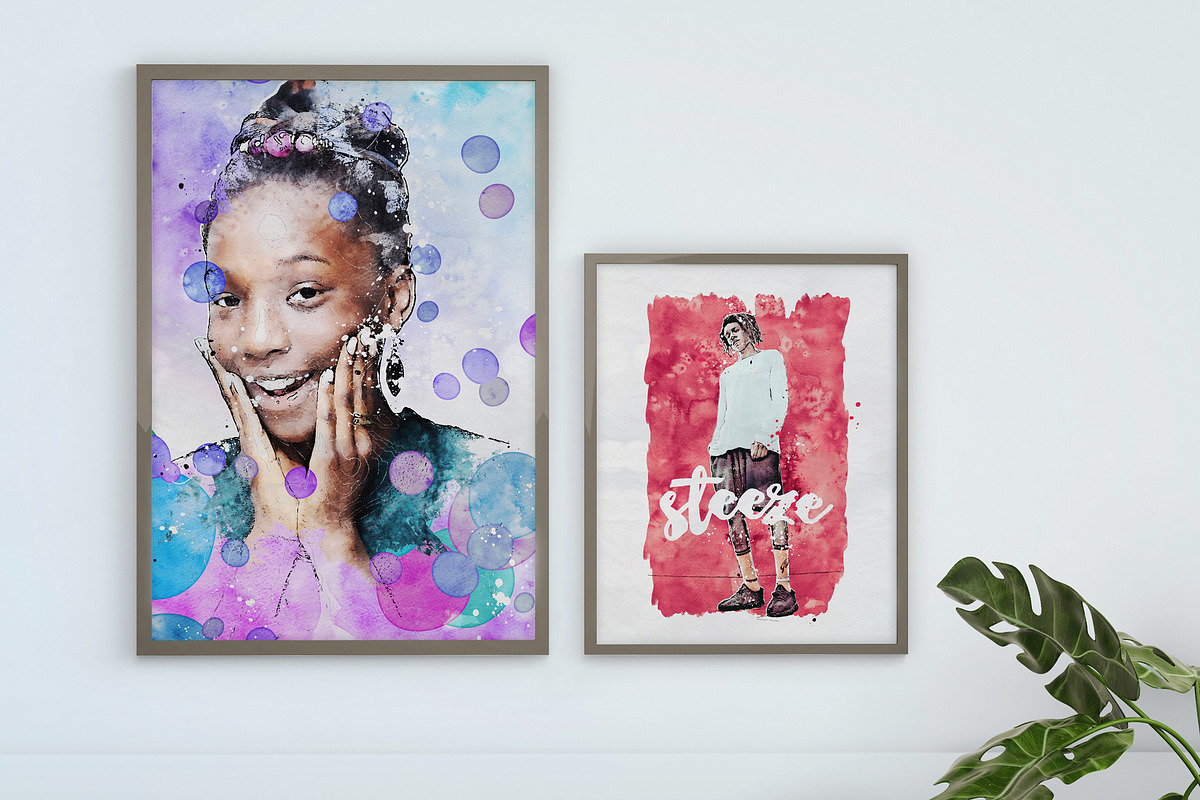 Watercolor Sketch Art, an Action Add-On by Mint Actions (Photo 4 of 12)