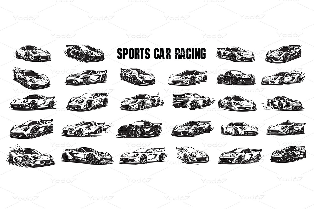 Modern sports and racing cars, a Sport Illustration by yod67