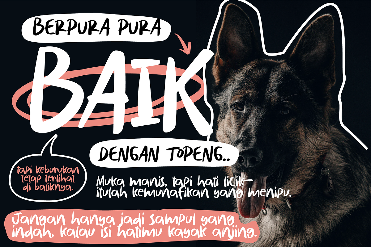 Tulisan Ngawur Playful Handwritten, a Handwritten Font by Ronny Studio (Photo 5 of 8)
