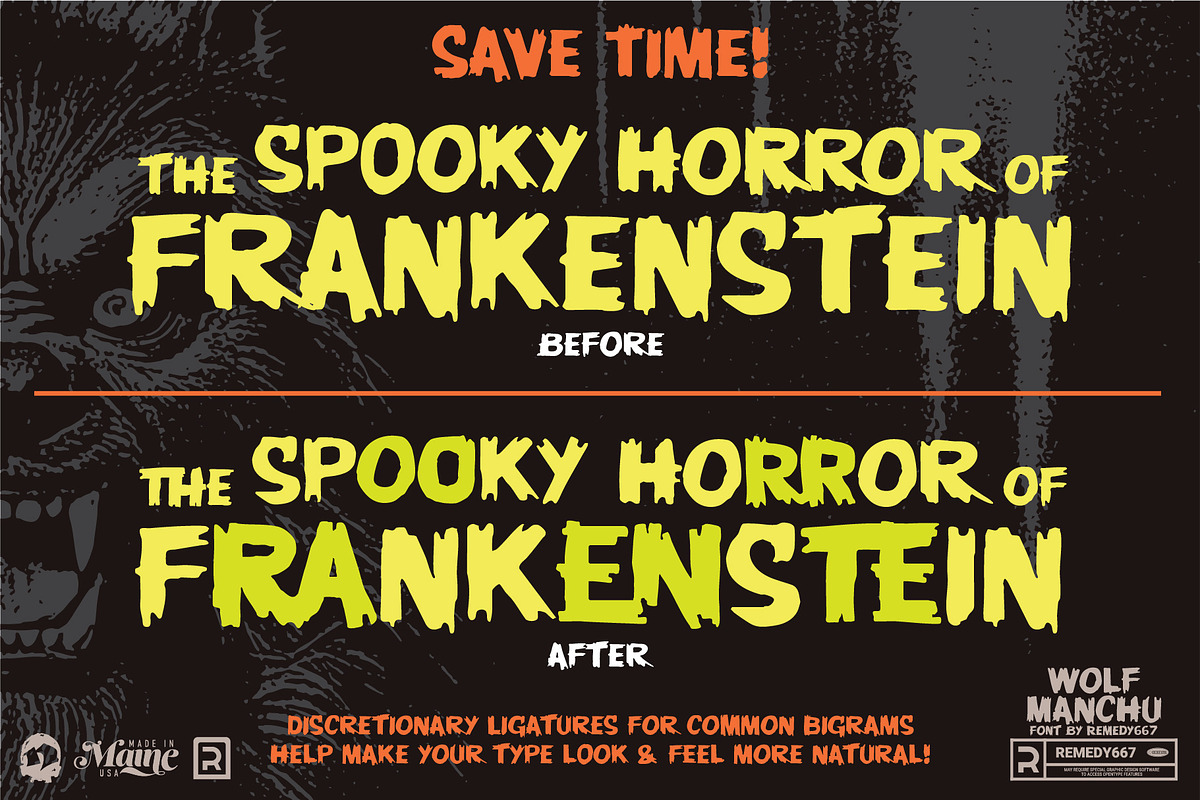 Wolf Manchu - Layered Horror Font, a Font by Remedy667 (Photo 5 of 7)