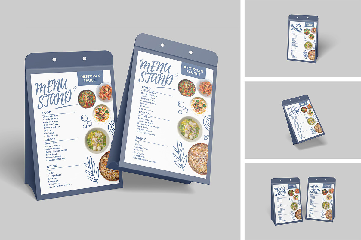 Menu Stand Mockup, a Product Mockup by DxSLEX (Photo 1 of 5)