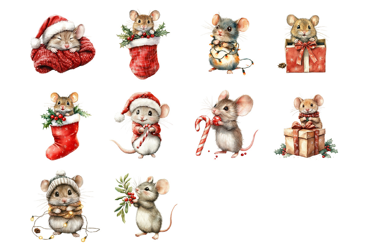Christmas Mouse, an Illustration by Design Market (Photo 3 of 3)