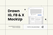 Drawn Social Media Mockup, a Device Mockup by Mau Pass Design (Thumbnail 1 of 5)