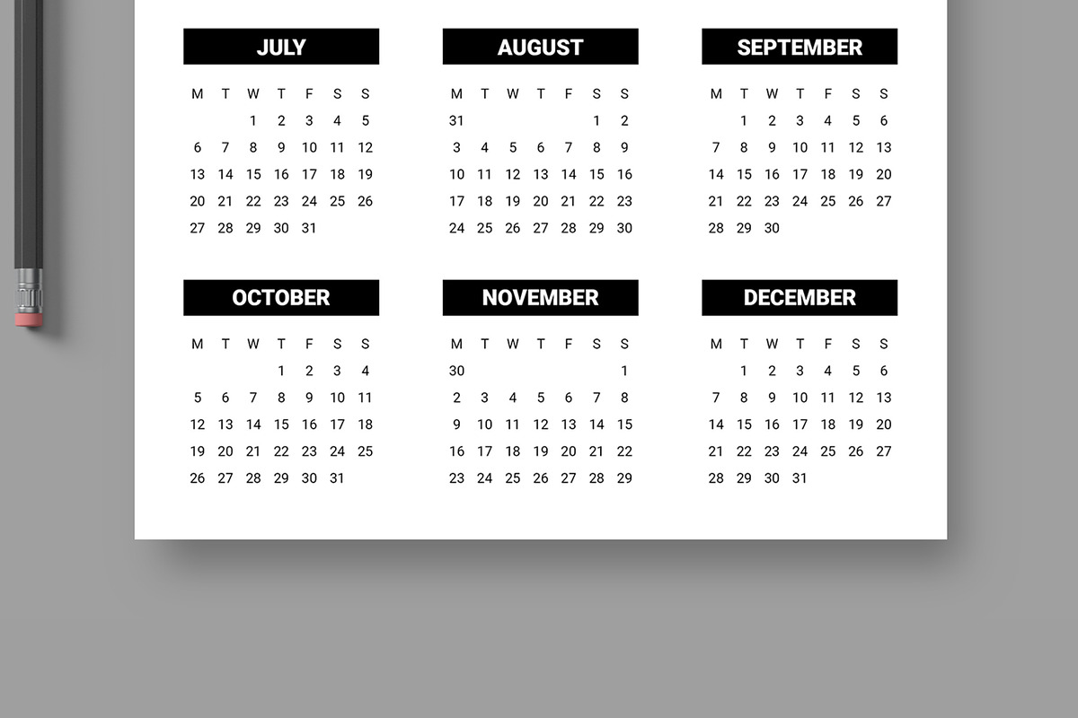 Wall Calendar 2026 to 2029, a Stationery Template by ContestDesign (Photo 3 of 6)