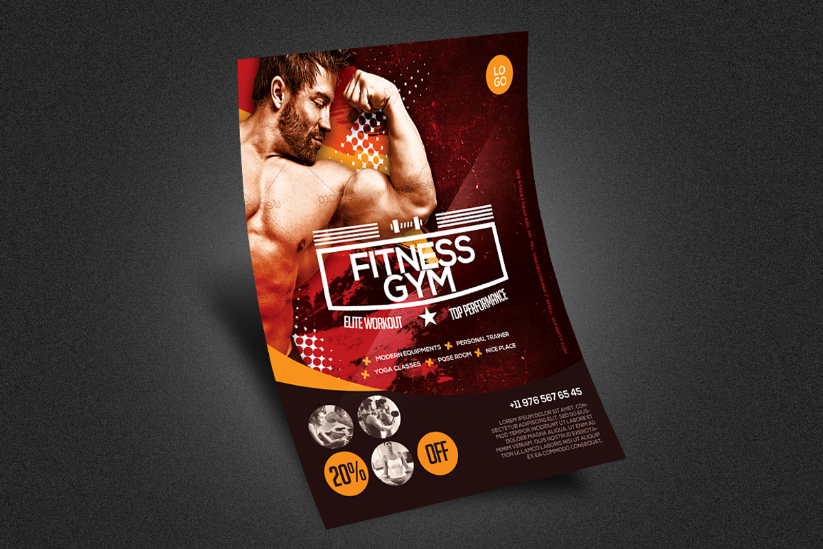 Fitness Flyer / Gym Flyer V7, a Flyer Template by Satgur Graphic Design (Photo 3 of 3)